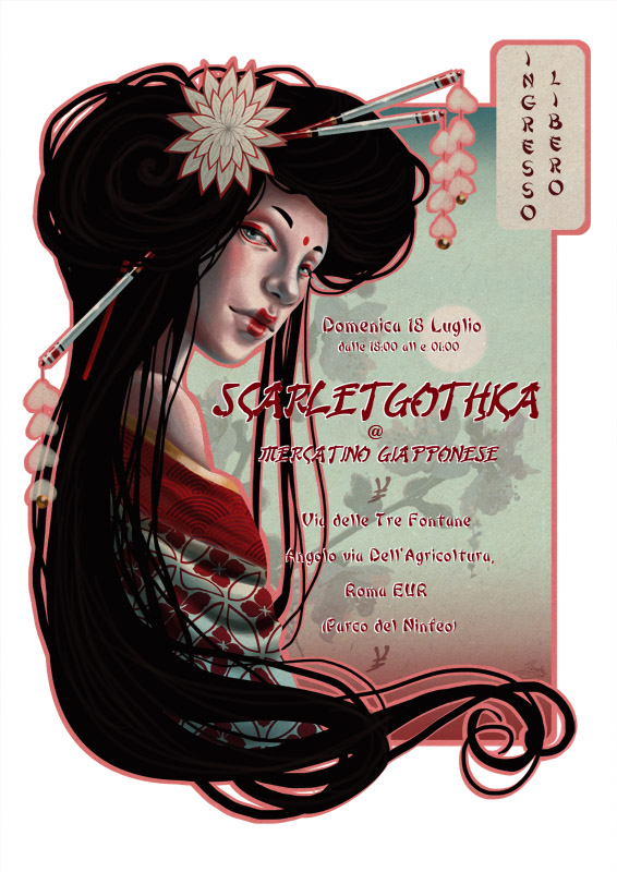 Geisha - Flyer Mercatino Giapponese